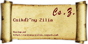 Csikány Zilia névjegykártya